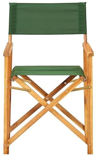 Eleganz Regiestühle 2er Set aus Akazien-Massivholz mit Stoffbezug – Langlebige Gartensitzmöbel für Terrasse & Garten, Ölfinish für Wetterbeständigkeit