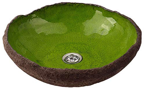 Starlin - grün unregelmäßig geformte Waschbecken