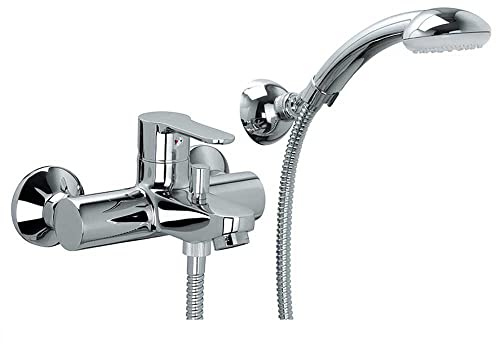 Paffoni serie Blu mod. BLU023CR miscelatore esterno vasca con deviatore, riempimento vasca, doccetta e flessibile