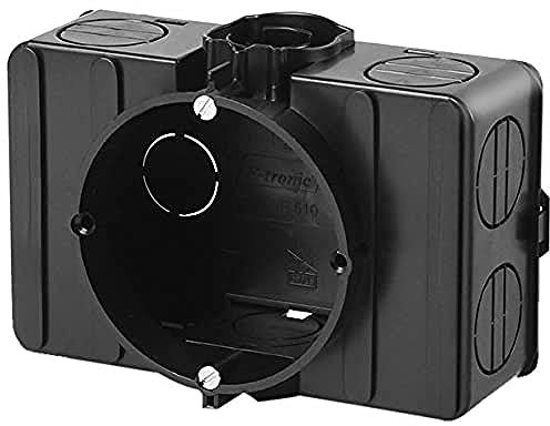 f-tronic Unterputz-Gerätedose mit seitlichen Klemmräumen, E510, Inhalt: 10, Stück, Schwarz