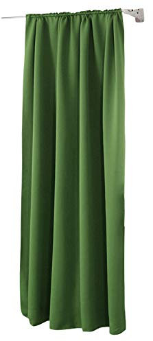 WOLTU Thermovorhang, Verdunklungsvorhang für Wohnzimmer Schlafzimmer, Blickdicht, mit Kräuselband für Schiene, 250g/m² Schwere Wärmeisolierende, 135 x 245 cm, Grün