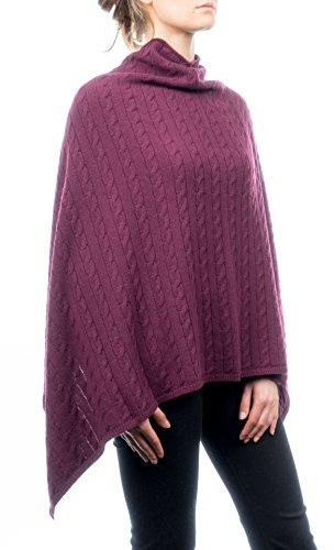 DALLE PIANE CASHMERE - Poncho kashmirblandning - Kvinna, Bordeaux, one size