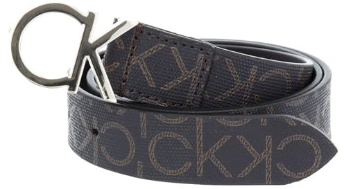 Calvin Klein Damen CK MONO BELT 3CM Gürtel,, per pack Braun (BROWN MONO 0HD), 95|#95|#6651 (Herstellergröße: 95)
