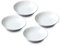Wm Bartleet & Sons Set of 4 Porcelain Mini Sushi/Soy and Condiment Sauce Dishes 10cm – White