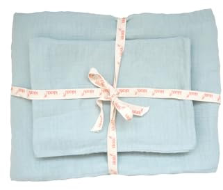 kikadu Bettwäsche aus 100% Bio Baumwolle-Muslin 100 x 135 (Mint)