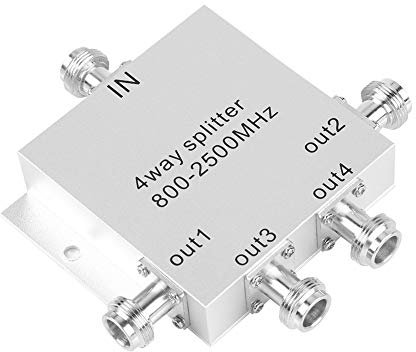 Queen.Y Divisore di Potenza del divisore di Segnale dell'amplificatore di Potenza del ripetitore di Segnale del Telefono Cellulare 800-2500MHz di Tipo N a 4 Vie