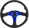 Volante de coche de carreras ,volante deportivo ,plato profundo ,6 pernos ,accesorio universal modificado ,350 mm/14 pulgadas(Azul) ,Modificación del automóvil/modernización