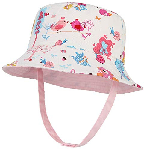 GEMVIE Cappello da Sole Neonato Bucket Hat Anti-UV Cappello Pescatore Bambino Bambina Estivo Protezione Solare per Spiaggia Vacanza Viaggio Outdoor