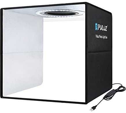 Andoer Lightbox Mini scatola luminosa da studio fotografico con 6 decorazioni di colore kit tenda di presa di vista 80 pezzi illuminazione fotografica pieghevole della stanza della luce LED