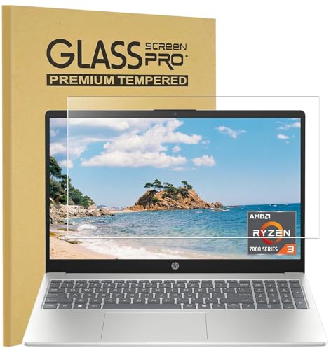 HP Laptop 15.6 Tempered Glass Screen Protector for HP OmniBook 3 / HP 15 / Victus 15 / Pavilion 15.6 / Probook 15.6 / EliteBook 15.6 / OMEN 15.6-Inch Laptops - Ultra Clear, 9H Hardness, Anti Scratch