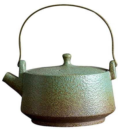 Theiere Fonte Théière en Fonte Théière Japonaise Théière En Porcelaine Chinoise En Céramique Pour La Maison Et Le Bureau 430 Ml, Bouilloire À Thé, Peut Être Chauffée. Theiere Japonaise ( Blue : Bronze