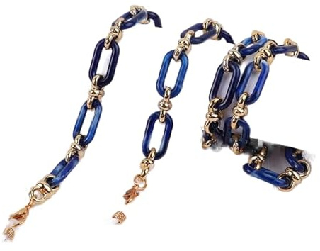 SOREZE Cadena de Botones acrílicos para Gafas, Cadena para Mujer, máscara antipérdida, Gafas de Sol Colgantes, Cordones, Correa de sujeción, Collar de Cuerda
