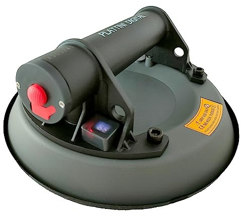 Werkmax Akku Saugheber Plattini Digital, Automatische Nachsaugung, intelligenter Drucksensor, im Koffer, Vakuumheber 120 Kg Tragkraft