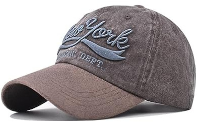 XibeiTrade Jahrgang New York NY Baseball Kappe Männer Frauen Baumwolle Sport Draussen Hut (Kaffee)