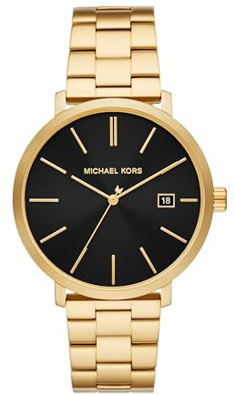 Michael Kors Men's Watch, Blake Three-Hand Date Gold-Tone Stainless Steel Watch for Men