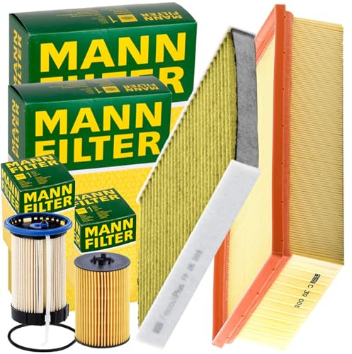 Mann Filter Inspektionspaket | FP26009 (LAK888)+C30005, (LX3502)+HU7020Z+PU8014 passend für A3 8V Golf 7 Passat B8