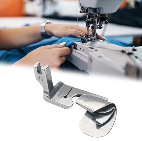 Näh-Rollsaumfuß, Gebogener Rollsaumfuß Nähmaschinen-Rollsaum-Nähfuß Double Fold Hem Nähfuß Für Nähmaschine Nähmaschinen-Nähfuß Edelstahl Rollsaum Nähen Nähmaschinenfüße Für Säumerfuß Nähzubehör (3/16)