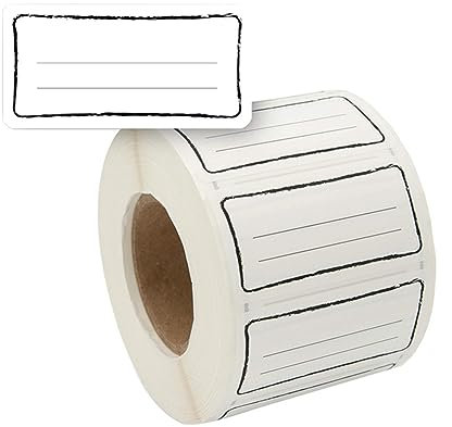 Jenbnoau 60x30mm Easy-to-Remove Stickers are Suitable for Jam Jars, Freezers, Food Containers, Waterproof Labels and Stickers