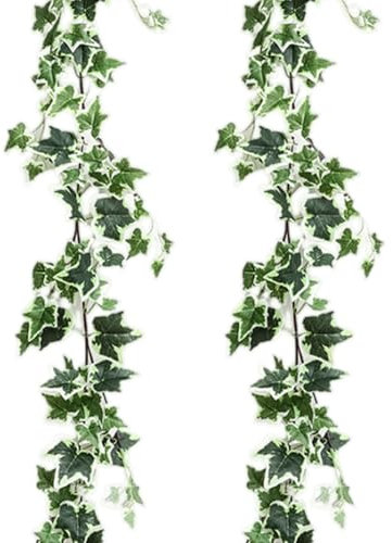 Hacintre 2 ghirlande artificiali di edera, 70,87 in finta edera, piante artificiali, pareti, cucina, giardino, feste, decorazione da parete, per camere, balconi, matrimoni