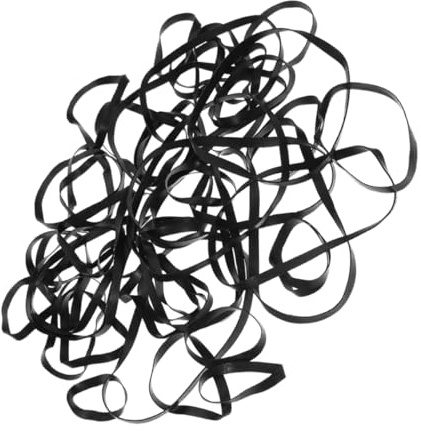 SKISUNO Thick Heavy Duty Rubber Bands 50pcs 40~135mm Wide Flat Stretch Bands for Outdoor Camping Hiking Fishing Survival Supplies