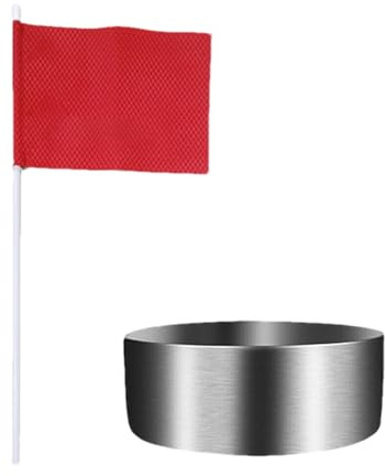 XIAOXIAOYU Putting Hole, Putting Cups with Flag, Golf Putting Cup, Golf Hole Training Aids, Golf Training Putters with Flag for Kid Adult for Indoor Outdoor Practice