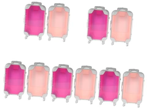 IWOWHERO 10stücke Tragbare Kosmetiktasche Für Falsche Wimpern Reise-Make-up-Organizer Im Kofferdesign Für Aufbewahrung Von Beauty-produkten