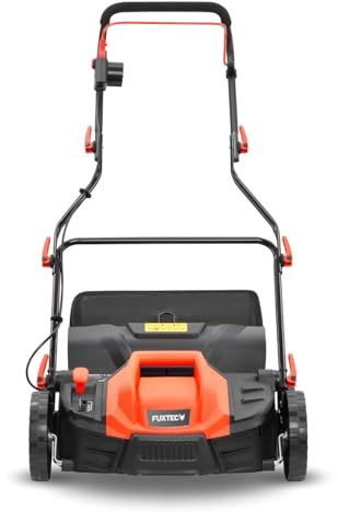 FUXTEC FX-EV360 Aireador y Escarificador Eléctrico - 1500W, Ancho de 36 cm, 5 Niveles de Regulación de Profundidad, Recogedor de Césped de 45L