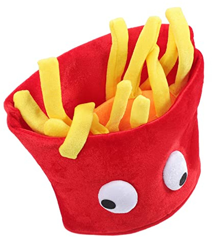 TOYANDONA Hut in Form von Pommes Frites Lustiger Festhut Kostümhut für Karneval Bühnenhut Foto-requisite für Festivals und Feiern