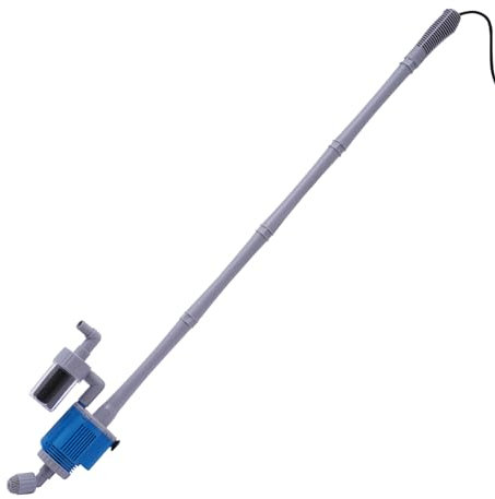 SuhoFutus Aquarium Mulmsauger, 28W Elektrischer Mulmsauger Aquarium, Aquarium Kiesreiniger Siphon Kit mit 4 Verlängerungsrohren & Zubehör, für Wasserwechsel/Entfernung von Detritus/Sandreinigung