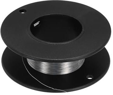 sourcing map Calibre 38/0,1 mm nicromo 80 Cr20Ni80 alambre de resistencia de calefacción de alta temperatura para reparación de componentes electrónicos, color negro