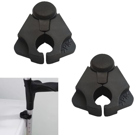 pclapora 2 Stück Krückenhalter, Stockhalter, Halterungen für Gehstöcke, Rollstuhlstockhalter, für Tisch Halterungen, Rollstuhlzubehör für Mobilitätsroller Drive Rollator Rollstuhl