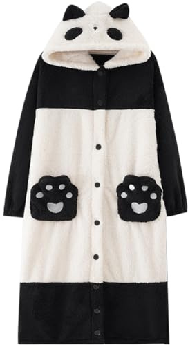 Ppmter Costume De Panda, Pyjama Animal, Combinaison pour Femmes, Hommes, Adultes, Unisexe, Vêtements De Nuit, Halloween, Cosplay, Vêtements De Maison