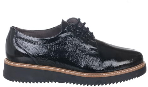 PITILLOS 10761 Zapato DE Piel con Cordones Mujer Negro 41