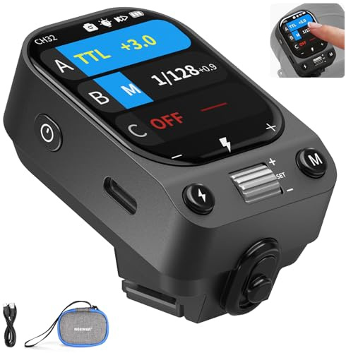 NEEWER QZ-S TTL Wireless Flash Trigger Transmitter Compatible with Sony Cameras, 1/8000s HSS TCM Switch, 1000mAh Battery, OLED for 2.4G Q System, for Z3, Z2PRO, Z2II, Z2, Z880, Q6, Q4, Q300, Q200