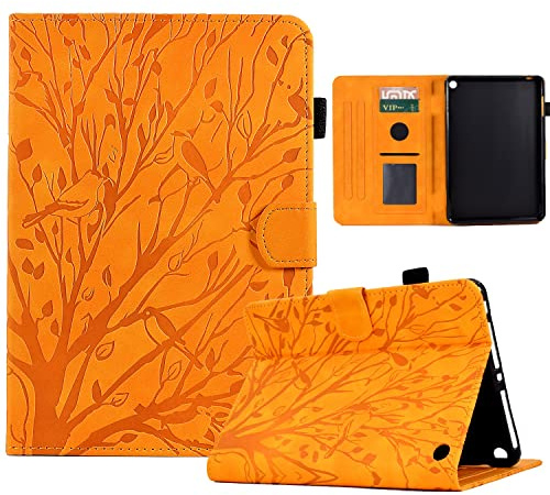OWSIHNZBF Vergilbungsfreie Tablet-Hülle Kompatibel mit Kindle Fire HD 8/Fire HD8 Plus 2020/2022 Release 8,0-Zoll-Lederhülle, Hülle for, Fallschutzhülle, Schutzhülle(Orange)
