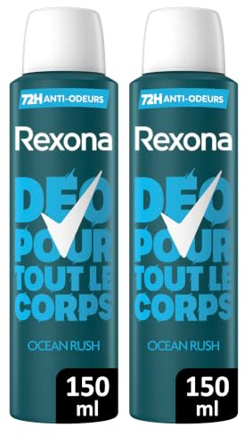 Rexona Men Déodorant pour Tout le Corps Spray 72H - Ocean Rush - 150ml (Lot de 2)