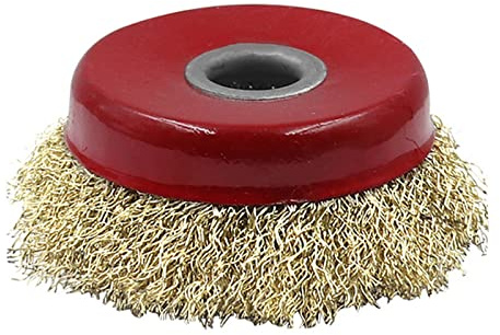 Rostentfernungsbürste, rotierende Messing Stahldrahtbürste, Crimpbecher Set, Rad Winkelschleifer Entfernen von Farbe, Entgraten, 10/16 mm Drahtbecher für Bohrer für Winkelschleifer