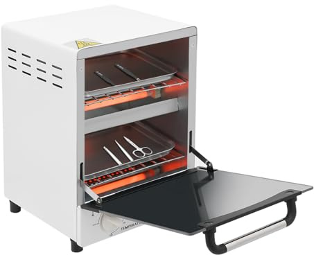 Loobiiny 12L Stérilisateur UV 0-250°C Stérilisateur Manucure | Armoire de désinfection, minuterie, nettoyage des outils à ongles en métal, pour laboratoire, salon