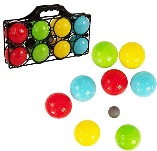 HTI Toys & Games 8 Piece Boules Carry Case | Garden Games for Kids Camping and Holiday Games | Outdoor Family & Friends Entertainment For Adults, Boys and Girls | Perfect For Sports Day Games