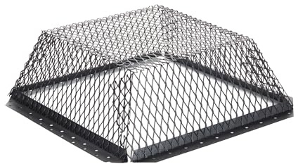 HY-GUARD EXCLUSION® 16”x16 Black Galvanized Steel Roof VentGuard™ Vent Cover –Non-Lethal Wildlife Excluder by HY-C –Fast and Easy Installation –Professional Pest Control for Residential Use