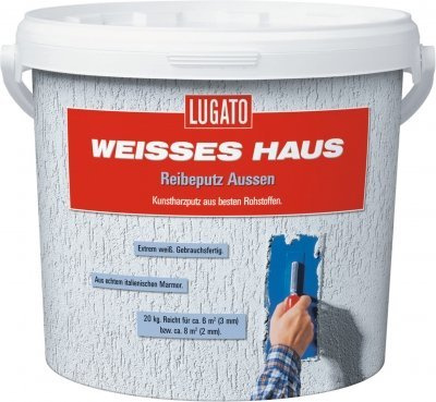 Lugato Weisses Haus Reibeputz Außen 3mm 20 kg