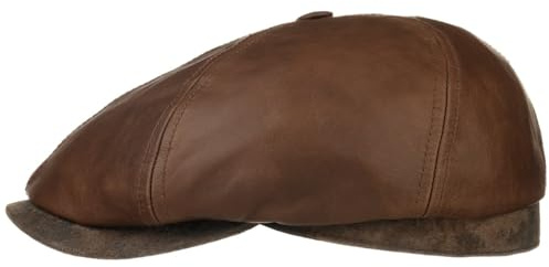 Stetson Brooklin Schirmmütze Flatcap aus Leder Herren Sommer Winter