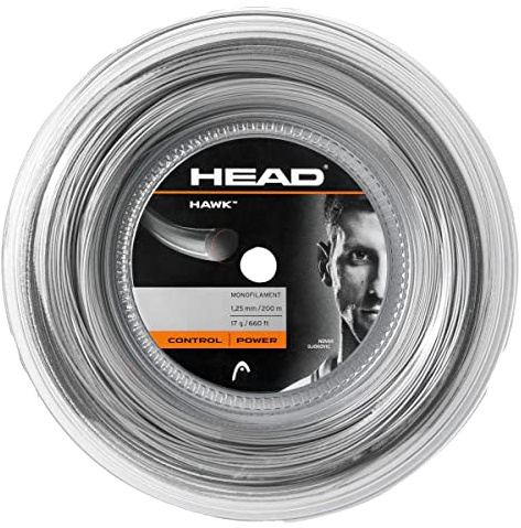 HEAD Huvud unisex Hawk Reel Racquet sträng-flerfärgad/vit, storlek 17 Multi-Colour/Green Size 17