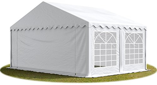 TOOLPORT Carpa para Fiestas Carpa de Fiesta 5x4 m Carpa de pabellón de jardín Lona PVC 700 N en Blanco Impermeable