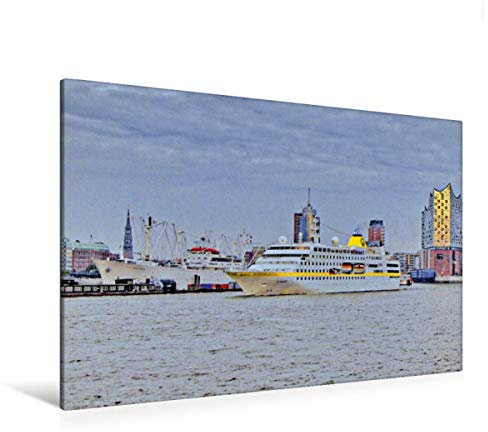 Premium Textil-Leinwand 120 x 80 cm Querformat Premium Textil-Leinwand 120 cm x 80 cm quer MS Hamburg | Wandbild, HD-Bild auf Keilrahmen, Wanddekoration, Kunstdruck von Christoph Stempel