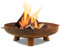 BBQ-Toro Brasero de 70 cm de Diámetro | Aspecto Oxidado | Exterior Con Tres Patas y Dos Asas | Para Jardín, Cuenco de Fuego