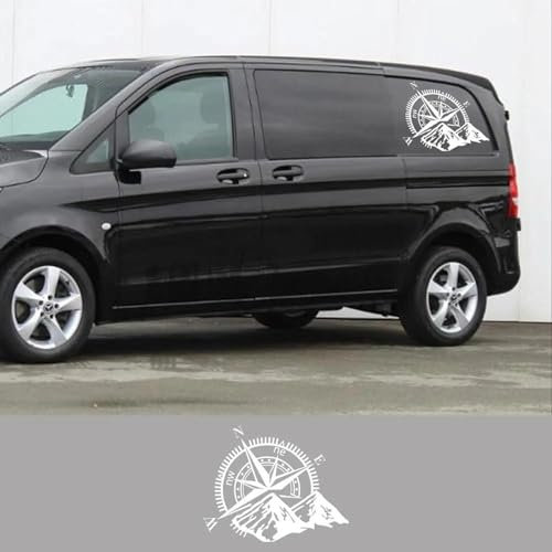 LIOUFTT Autoaufkleber, passend für Mercedes Benz Vito V-Klasse Viano W447 W639 W638 Camper Van Wohnmobil Kompass Grafikzubehör
