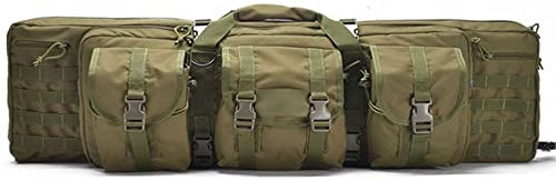 ANSNOW Weiche Gewehrtasche, Doppelwaffentaschen Für Gewehre, Taktische Taschen Mit Mehreren Taschen Für Waffen, Waffenrucksack, Waffentragetasche, Luftgewehrtasche, Gewehrtaschen Für Schießstände/Gr
