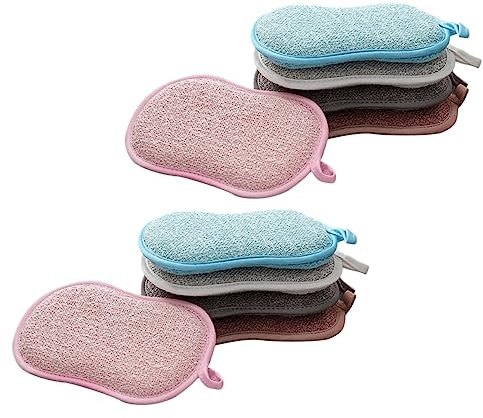 minkissy 10pcs Kitchen Cleaning Scrubber Scrub Sponge Dishwashing Pad Dual-Sided Sponge Cleaning Pads for Kitchen and Household Appliances Purpose Random Color | Purpose Cleaning Scrubber, Dish Scrubber Sponge, Kitchen Cleaning Supplies for Household Tasks Random Color