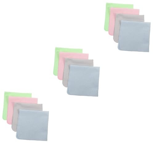 KOMBIUDA 12pièces Chiffons De Nettoyage Pour Lunettes Et Écrans Lot De Chiffons Microfibre Doux Pour Électroniques Bijoux Caméras